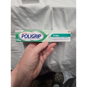 Super Poligrip Denture Adhesive Cream  No Artificial Flavor Or Color 2.4 oz NIBS